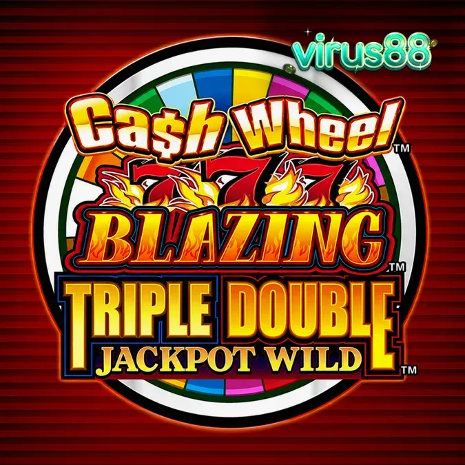 Tampilan antarmuka mesin slot Cash Wheel Blazing 777 Triple Double Jackpot Wild